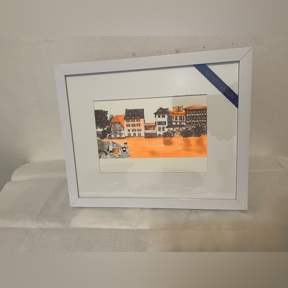 Authentic Louis Vuitton/Ruben Toledo “Strasbourg” Framed Postcard - Picture 3 of 5